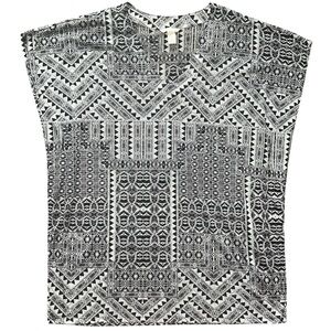 H&M Black & White Geometric Cover Up